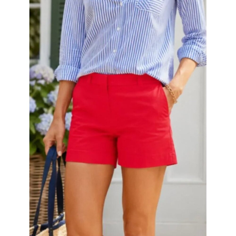NWT ⛱️Boden - Red Tailored Chino Shorts - 16
